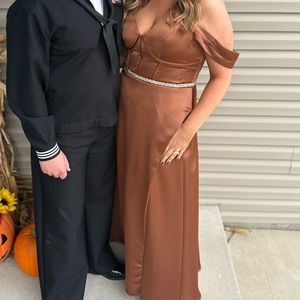 Bronze formal dress